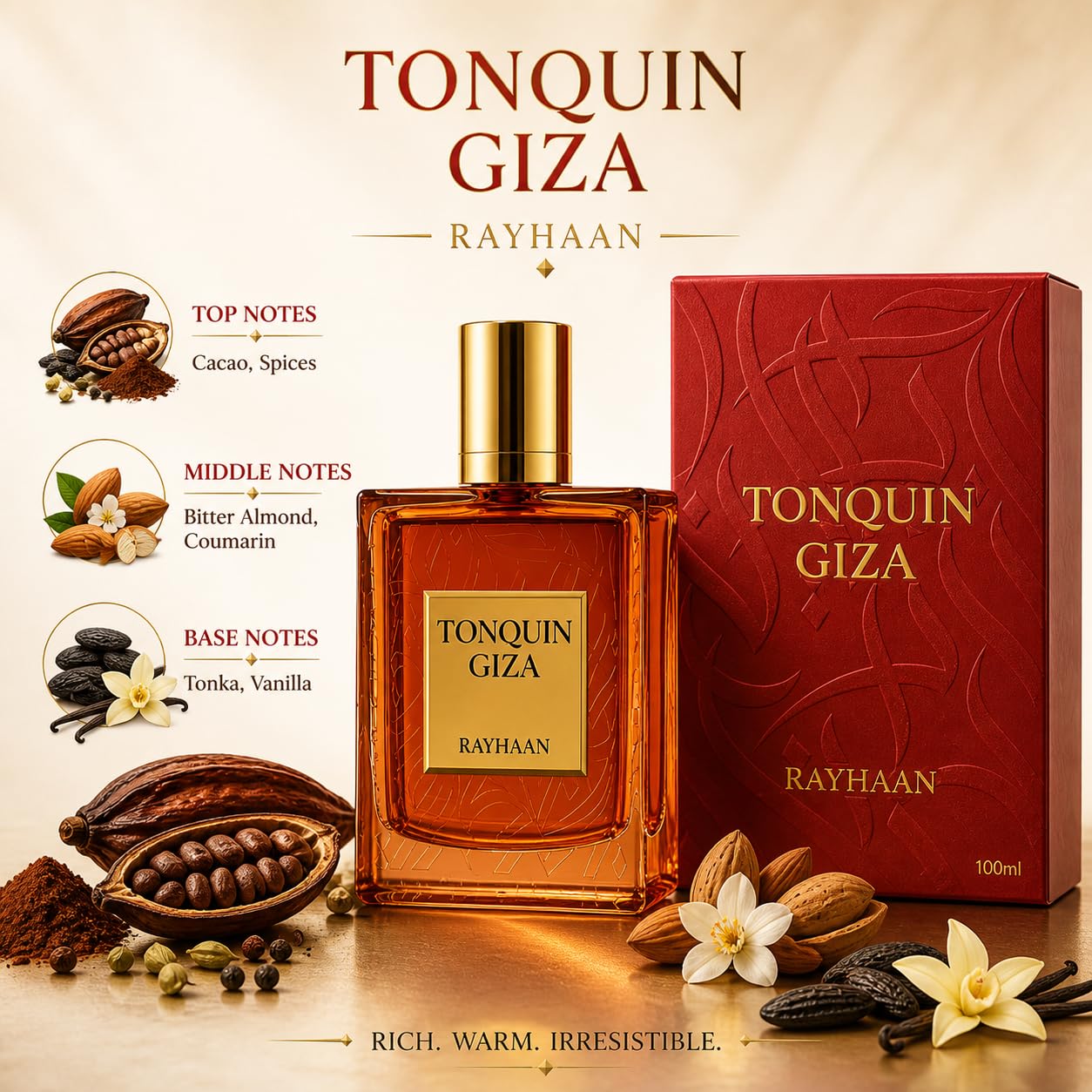 Rayhaan Tonquin Giza – Long Lasting Fragrance for Unisex