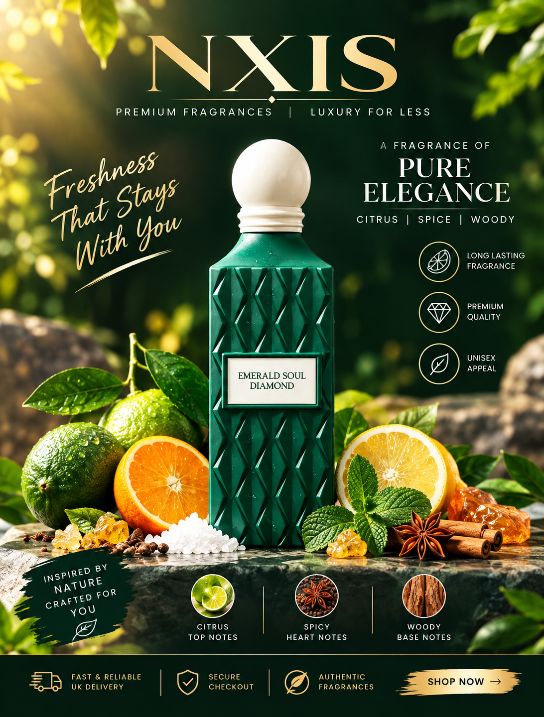 Emerald Soul Diamond Eau de Parfum 150ml by Ibrahim Al Qurashi