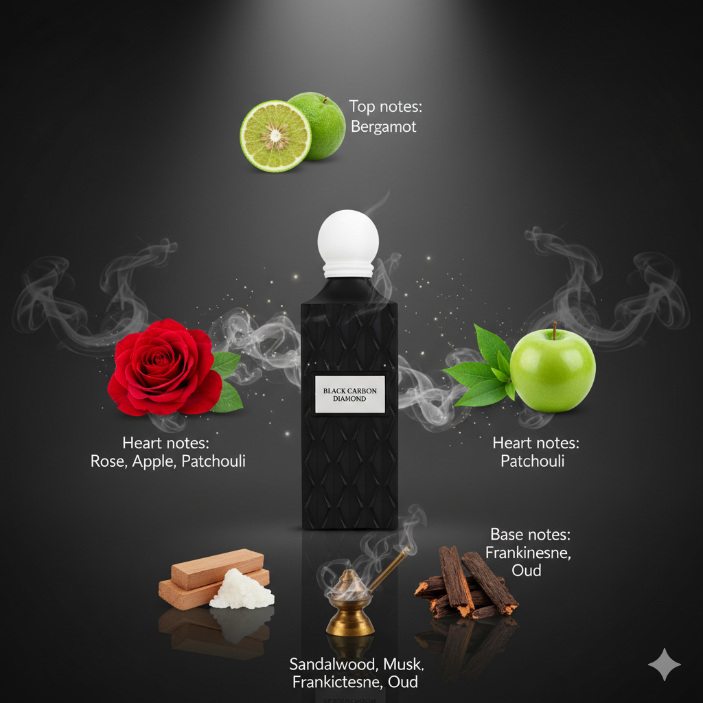 Black Carbon Diamond Eau de Parfum 150ml by Ibrahim Al Qurashi