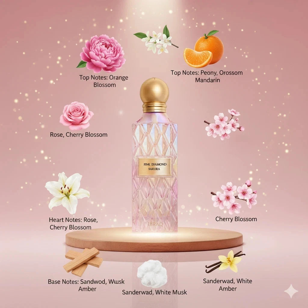 Pink Diamond Sakura Eau de Parfum 150ml by Ibrahim Al Qurashi